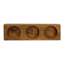 Three Hole Cheese Mold - Walnut