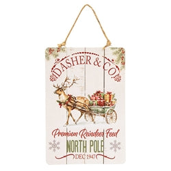 Sleigh Rides North Pole Candy Cane Ornament - 3 Asstd.