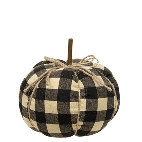Small Black Buffalo Check Pumpkin