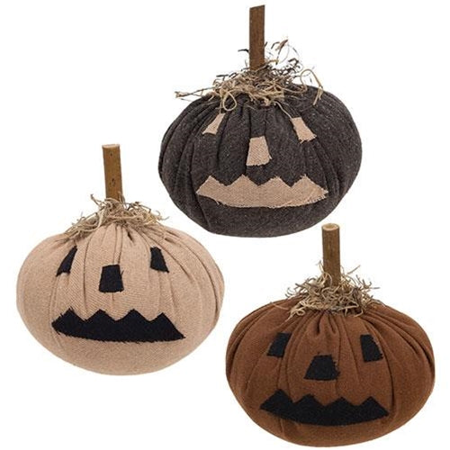 Stuffed Mini Primitive Jack O Lantern 3 Asstd.