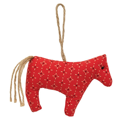 Stuffed Country Flower Horse Ornament