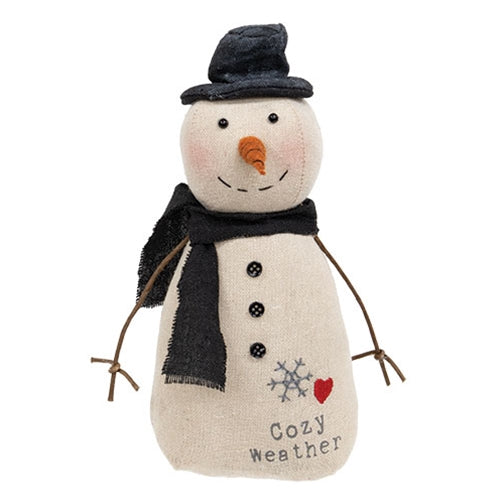 Cozy Weather Stuffed Top Hat Snowman
