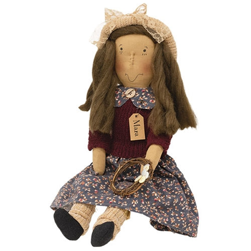 Mara Doll w/Button Wreath