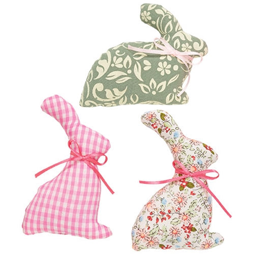 3/Set - Vintage Floral Pattern Bunny Sitters