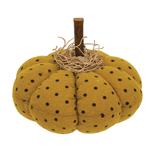 Mossy Mustard Polka Dot Pumpkin