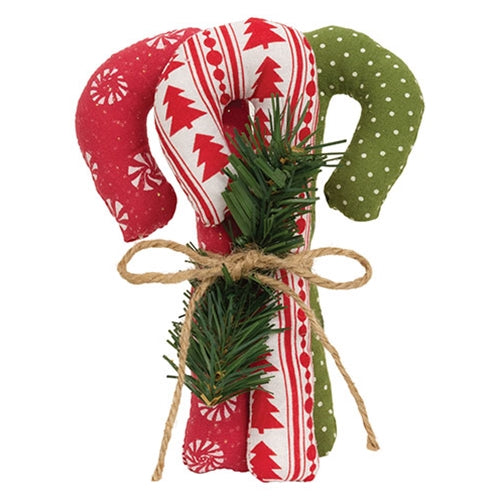 3/Set - Mixed Pattern Candy Canes