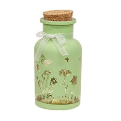 Spring Flowers & Butterflies LED Glass Jar - 2 Asstd.
