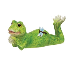 Resin Laying Garden Frog - 2 Asstd.