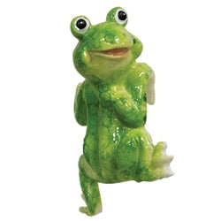 Resin Garden Frog Planter Hanger - 3 Asstd.