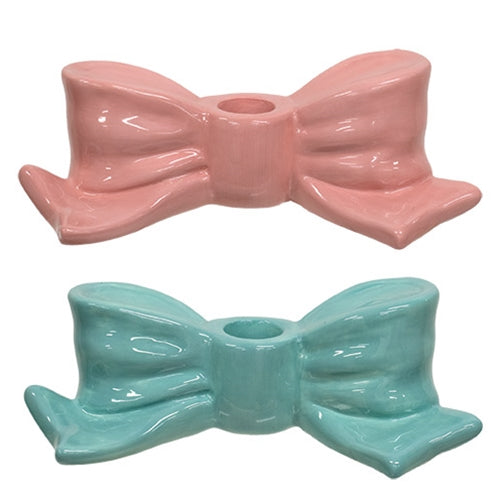 Ceramic Spring Bow Taper Holder - 2 Asstd.