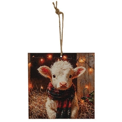 Cozy Winter Baby on the Farm Ornament - 4" Sq. - 3 Asstd.