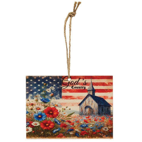 God's Country Rectangle Ornament
