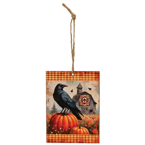 Raven & Harvest Quilt Barn Ornament - 3x4