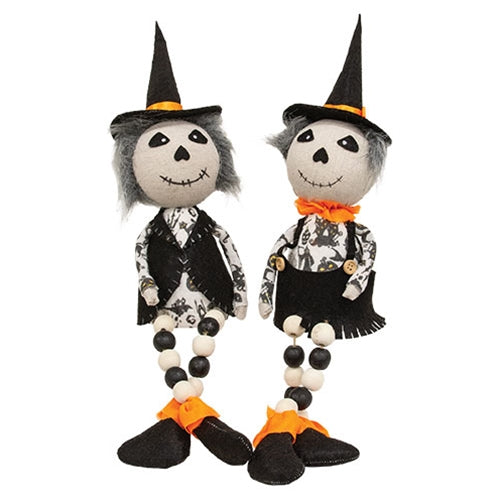 Stuffed Sitting Dangle Leg Witchy Ghost - 2 Asstd.