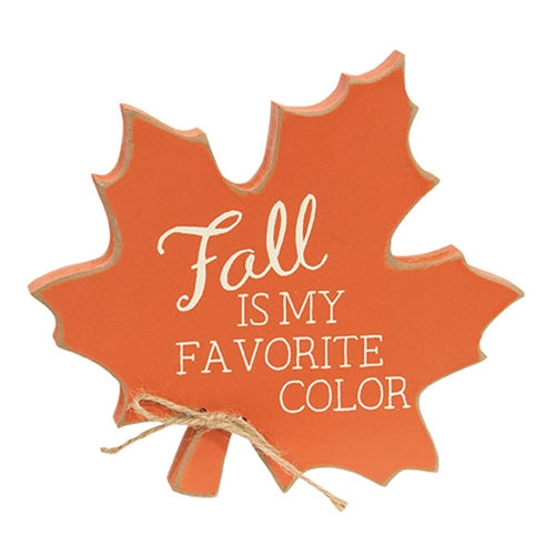 Fall Is My Favorite Color Wooden Leaf Sitter
