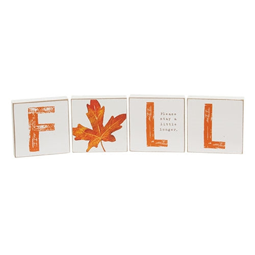 4/Set - Stay A Little Longer Fall 2" Blocks