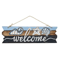 Beach More Worry Less Distressed Wooden Sign 4 Asstd.