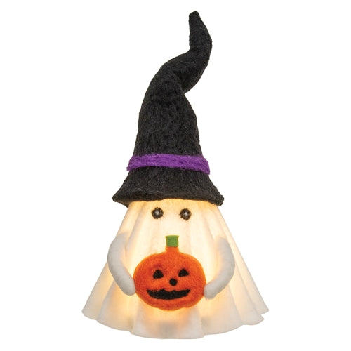 Felted Witch Ghost w/LED Light