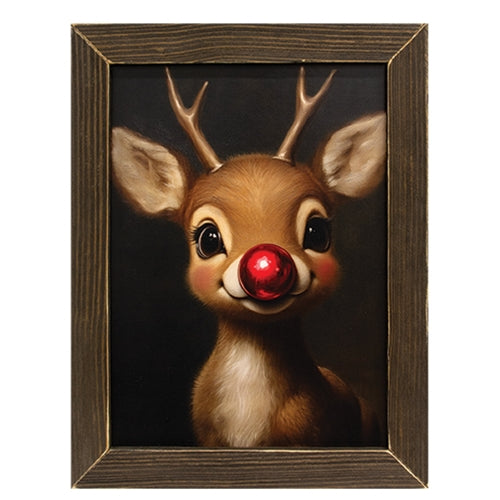 Baby Rudolph Framed Print - 12x16