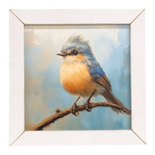 Blue Bird Framed Print - 12" Sq.