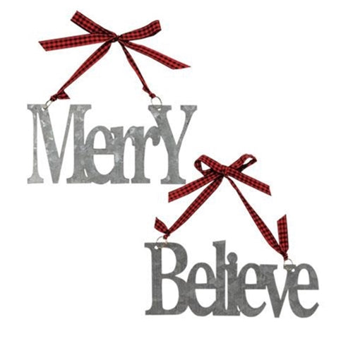 Galvanized Believe Ornament