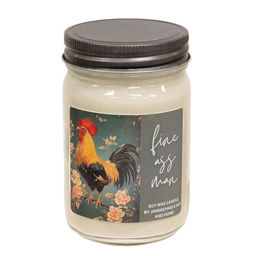 Fine Ass Man Art Label Mason Candle