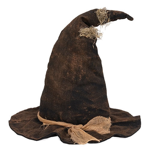 Grungy Stuffed Witch Hat Sitter - 19"H