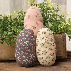 3/Set - Vintage Floral Easter Egg Bundle - 4.5"H