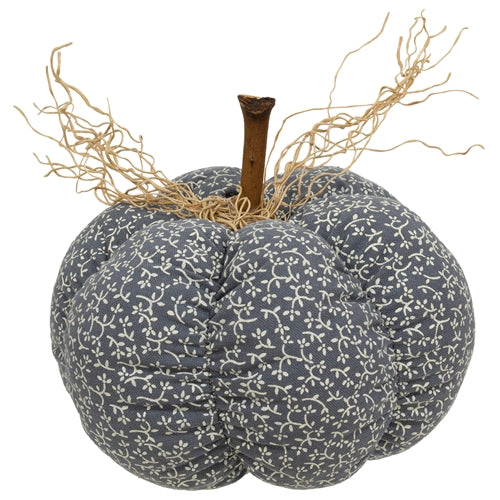 Mossy Blue Floral Pumpkin