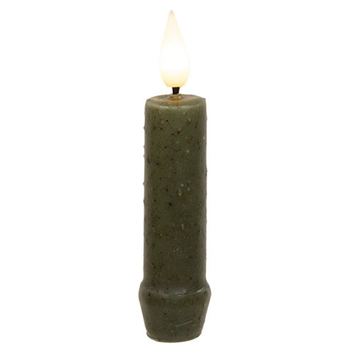 Sage Green LED Timer Taper - 4.5"H