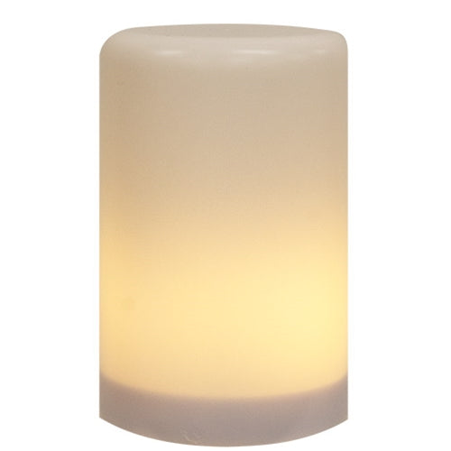 White Flame Illusion LED Pillar - 4.5"H