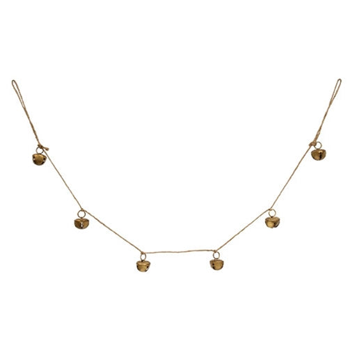 Vintage Gold Sleighbells Garland - 4 Ft.