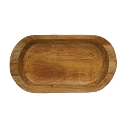 Food Safe Natural Wooden Bowl - 21.75"x 12"