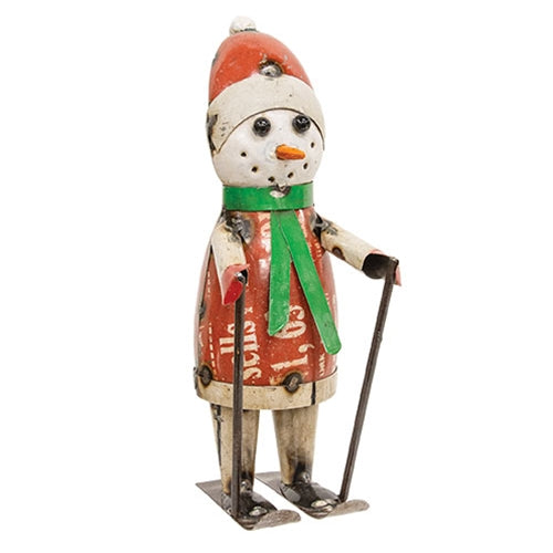 Vintage Metal Skiing Stuart Snowman