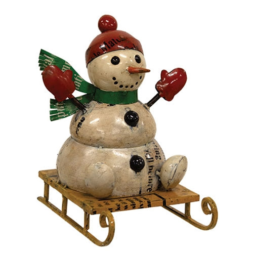 Recycled Metal Sledding Mr. McFlurry