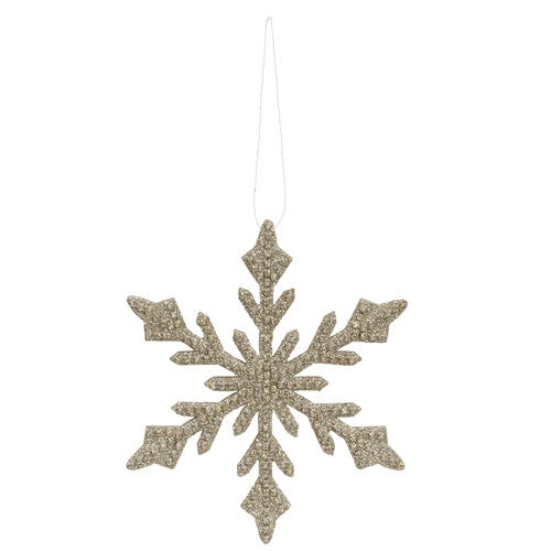 Diamond Platinum Snowflake Ornament - 8"