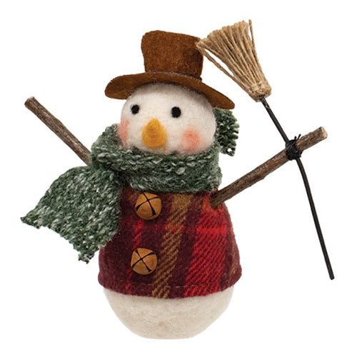 Snowman Felted Ornament