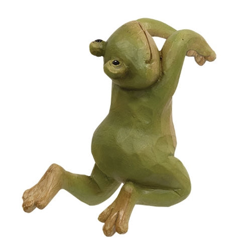 Resin Frog Planter Hanger