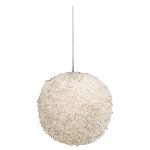 *Icy Snowball Fabric Ornament