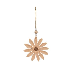Pastel Wooden Daisy Ornament - 3 Asstd.