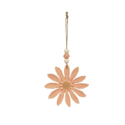 Pastel Wooden Daisy Ornament - 3 Asstd.
