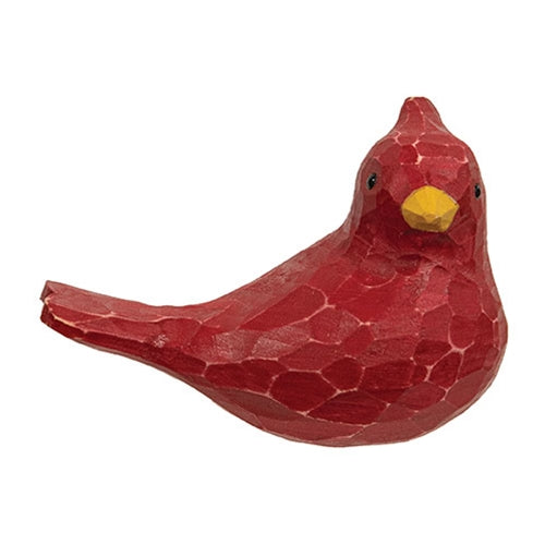 Wood Carved Cardinal Sitter 2.75"
