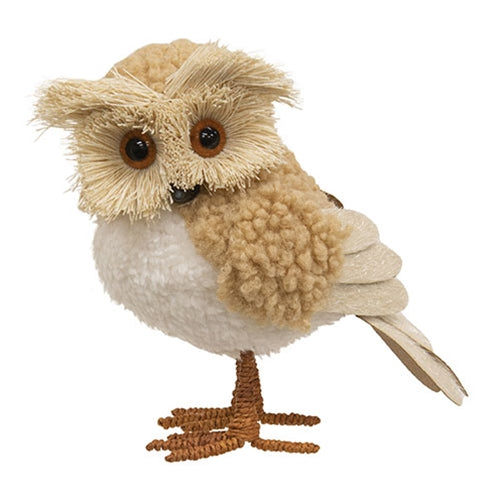 Tan and White Sherpa Owl