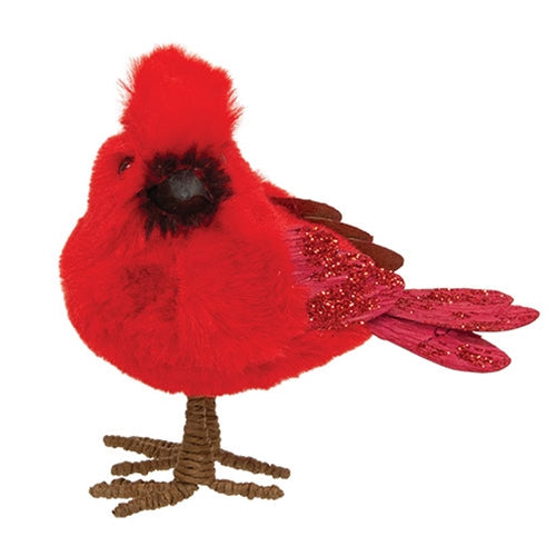 Glittered Standing Cardinal - 6"H