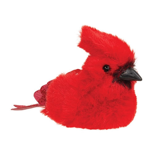 Glittered Cardinal Ornament - 3.5"H
