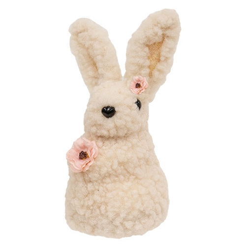 Standing Sherpa Bunny w/Pink Flowers