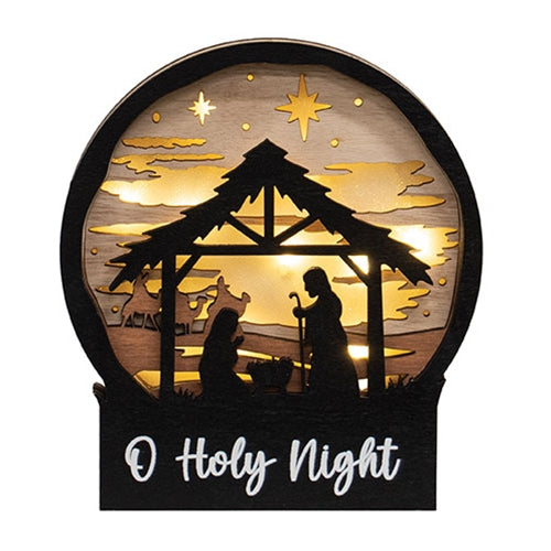 Nativity Scene Sitter w/LED Lights
