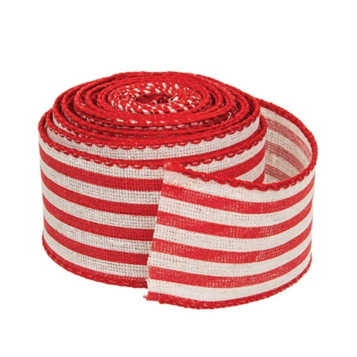 Candy Cane Striped Ribbon - 2" x 10 Yards