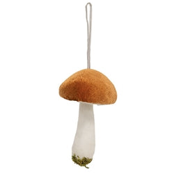 Velvet Mushroom Ornament 3 Asstd