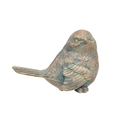 Resin Distressed Bronze Finish Bird Figurine 4 Asstd.